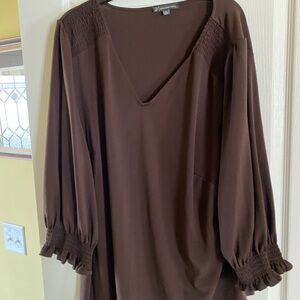 Adrianna Papell Chocolate Blouse